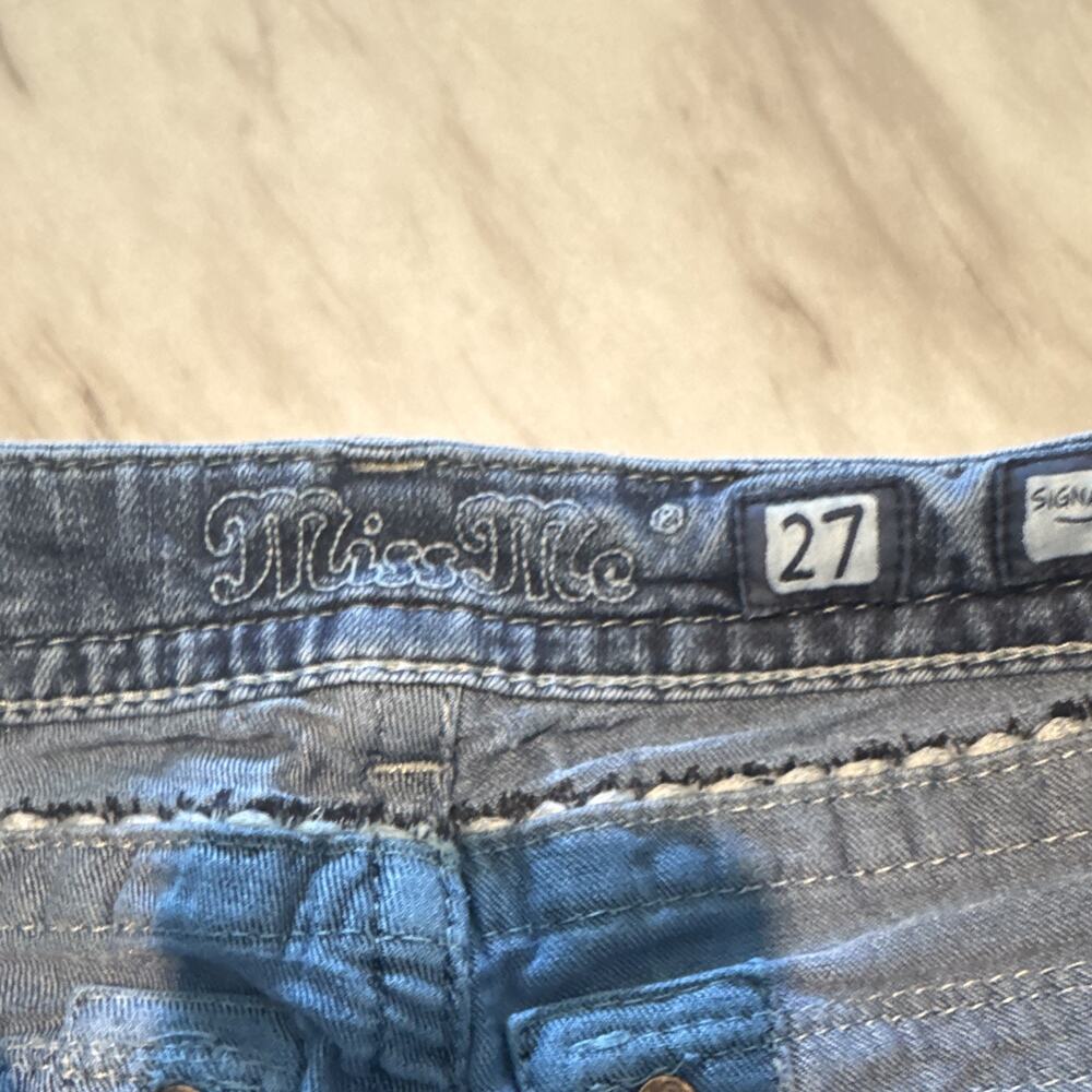 Miss Me Women's Blue Jean Signature Rise Bootcut Size 27 0222 - Picture 9 of 10